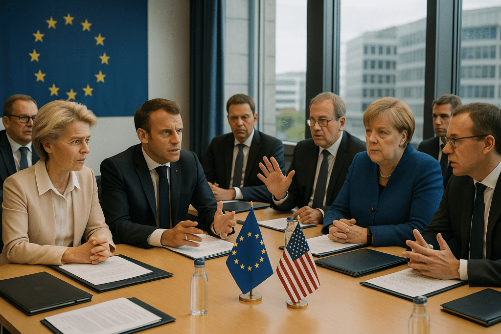 découvrez comment l'union européenne adopte une approche mesurée face aux droits de douane imposés par l'administration trump, visant à maintenir des relations commerciales équilibrées et à protéger ses intérêts économiques.