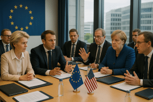 découvrez comment l'union européenne adopte une approche mesurée face aux droits de douane imposés par l'administration trump, visant à maintenir des relations commerciales équilibrées et à protéger ses intérêts économiques.