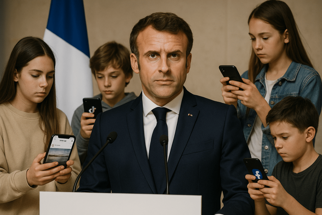 emmanuel macron propose une interdiction partielle des réseaux sociaux selon l'âge afin de mieux protéger les jeunes utilisateurs et réguler l'accès aux plateformes numériques.