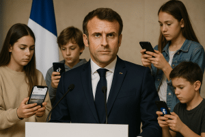 emmanuel macron propose une interdiction partielle des réseaux sociaux selon l'âge afin de mieux protéger les jeunes utilisateurs et réguler l'accès aux plateformes numériques.