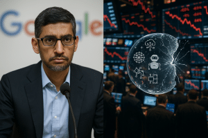 le pdg de google met en garde contre un possible éclatement de la bulle de l'ia, une menace majeure pour toutes les entreprises. découvrez les enjeux et les conséquences de cette alerte cruciale.