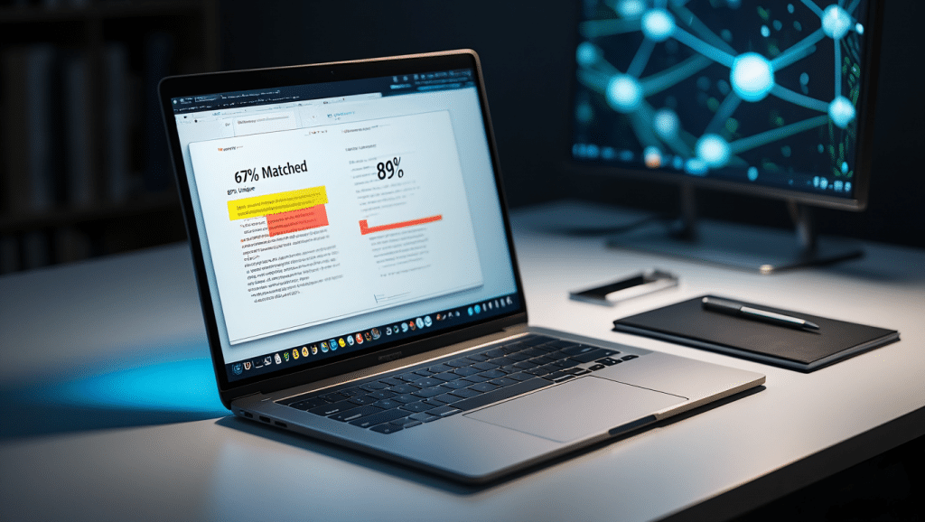 Smodin logiciel de détection de plagiat — analyse d'originalité sur écran