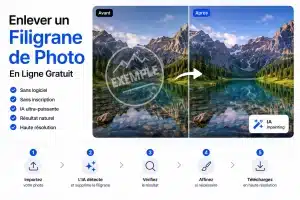Enlever un filigrane de photo en ligne avec un outil IA gratuit