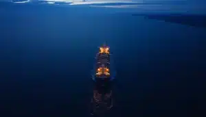 Pétrolier traversant un détroit stratégique, sur fond de détente des cours du brut