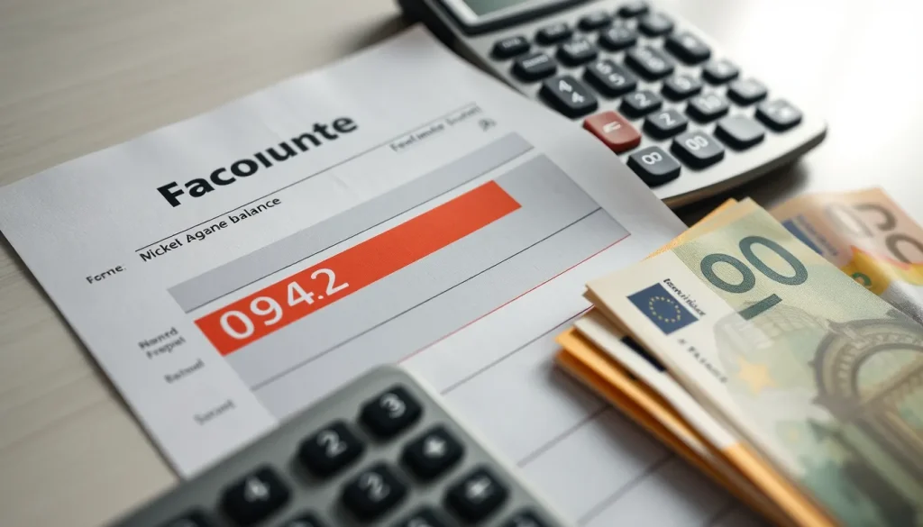 Relevé bancaire en découvert, illustration du changement de régime du découvert bancaire