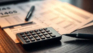 Documents fiscaux et calculatrice illustrant la hausse de la TVA prévue dans le budget 2027