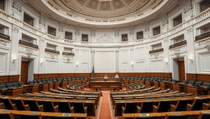 Hémicycle de l’Assemblée nationale après le vote sur le budget de la Sécurité sociale